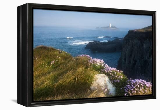 Coastal Cliffs, Godrevy Point, Nr St Ives, Cornwall, England-Paul Harris-Framed Premier Image Canvas