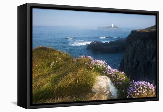 Coastal Cliffs, Godrevy Point, Nr St Ives, Cornwall, England-Paul Harris-Framed Premier Image Canvas