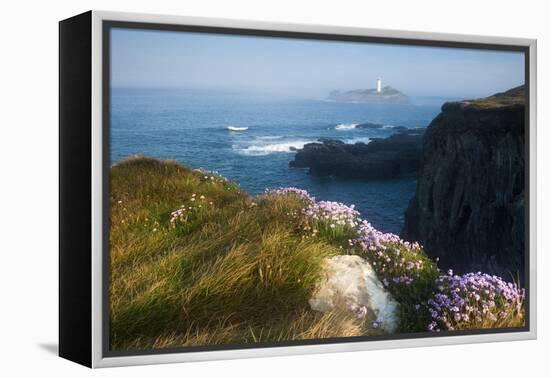 Coastal Cliffs, Godrevy Point, Nr St Ives, Cornwall, England-Paul Harris-Framed Premier Image Canvas