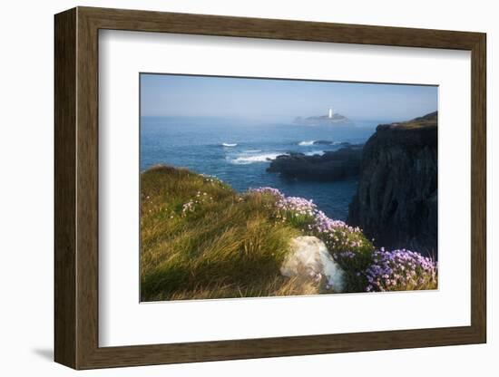 Coastal Cliffs, Godrevy Point, Nr St Ives, Cornwall, England-Paul Harris-Framed Photographic Print