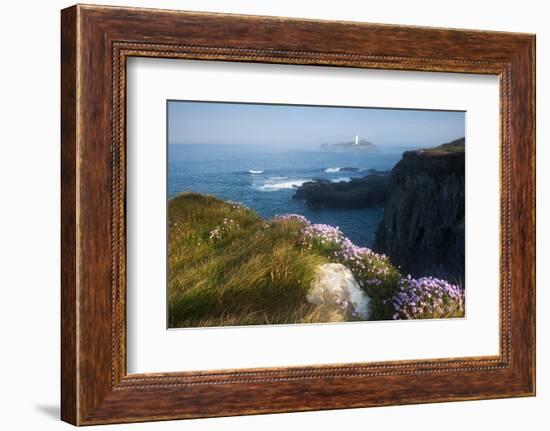 Coastal Cliffs, Godrevy Point, Nr St Ives, Cornwall, England-Paul Harris-Framed Photographic Print