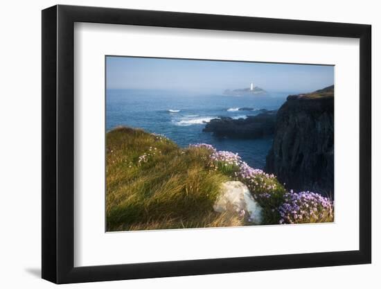 Coastal Cliffs, Godrevy Point, Nr St Ives, Cornwall, England-Paul Harris-Framed Photographic Print