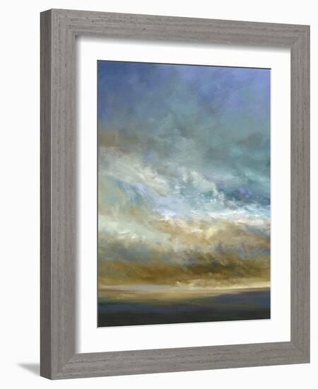 Coastal Clouds Triptych I-Sheila Finch-Framed Art Print