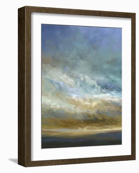 Coastal Clouds Triptych I-Sheila Finch-Framed Art Print