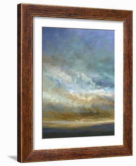 Coastal Clouds Triptych I-Sheila Finch-Framed Art Print