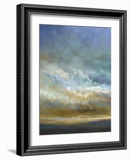 Coastal Clouds Triptych I-Sheila Finch-Framed Art Print