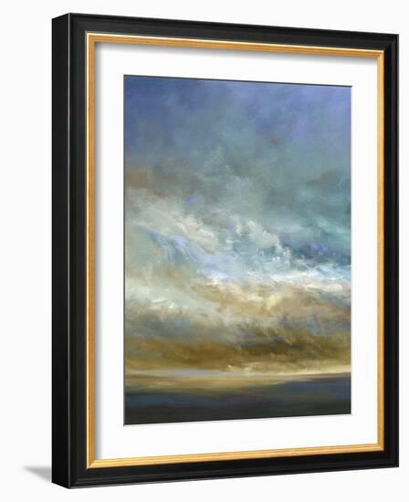 Coastal Clouds Triptych I-Sheila Finch-Framed Art Print