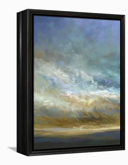Coastal Clouds Triptych I-Sheila Finch-Framed Stretched Canvas