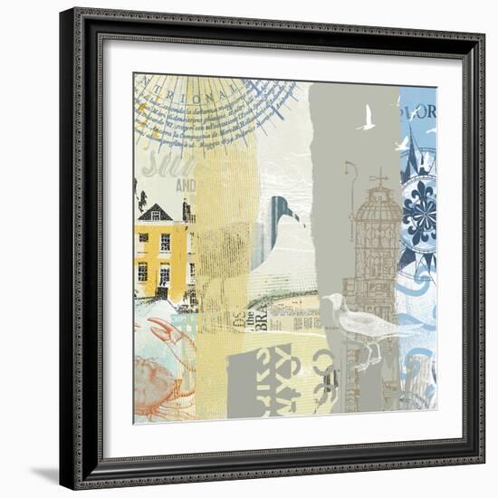 Coastal Collage - Flock-Ken Hurd-Framed Giclee Print