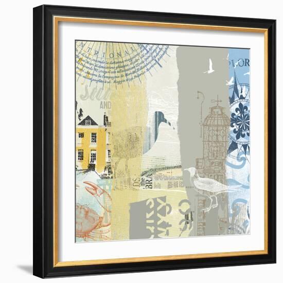 Coastal Collage - Flock-Ken Hurd-Framed Giclee Print
