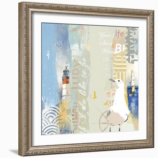 Coastal Collage - Watch-Ken Hurd-Framed Giclee Print