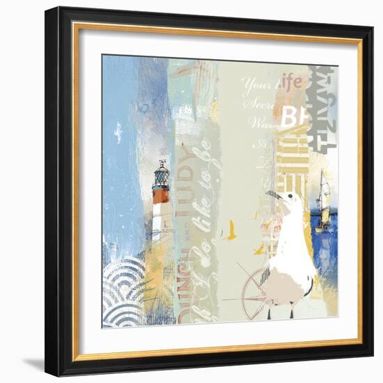 Coastal Collage - Watch-Ken Hurd-Framed Giclee Print