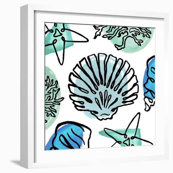 Coastal Contours Fusion I-Elizabeth Medley-Framed Art Print