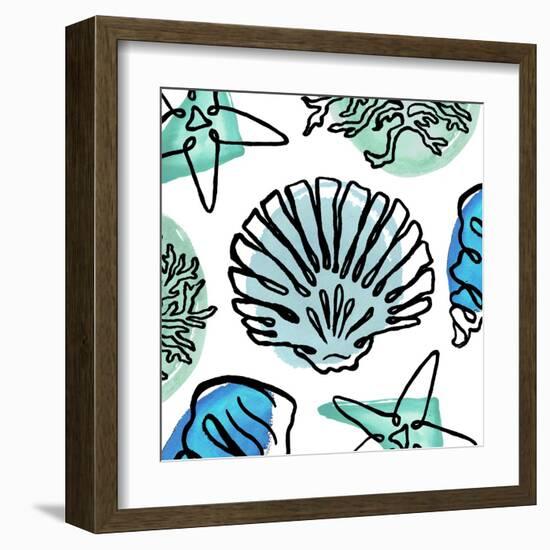 Coastal Contours Fusion I-Elizabeth Medley-Framed Art Print