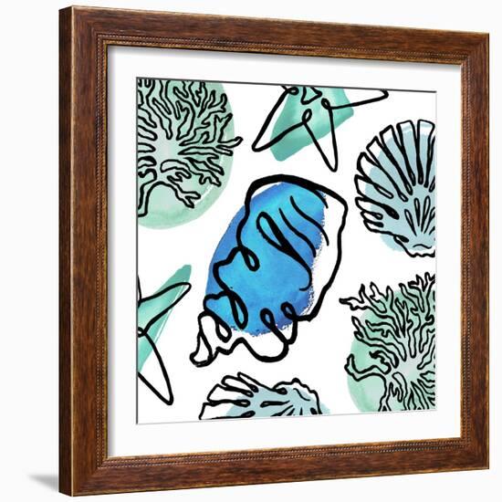 Coastal Contours Fusion III-Elizabeth Medley-Framed Art Print