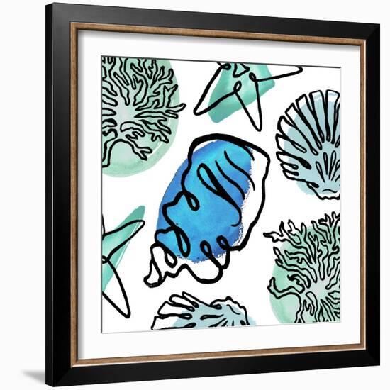 Coastal Contours Fusion III-Elizabeth Medley-Framed Art Print