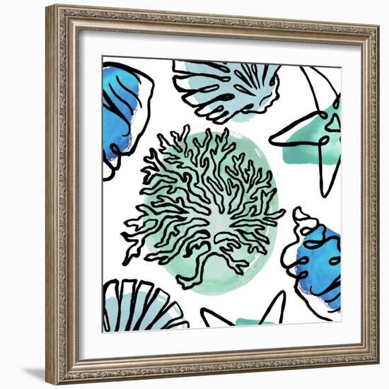 Coastal Contours Fusion IV-Elizabeth Medley-Framed Art Print