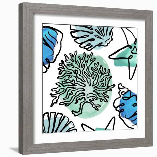 Coastal Contours Fusion IV-Elizabeth Medley-Framed Art Print