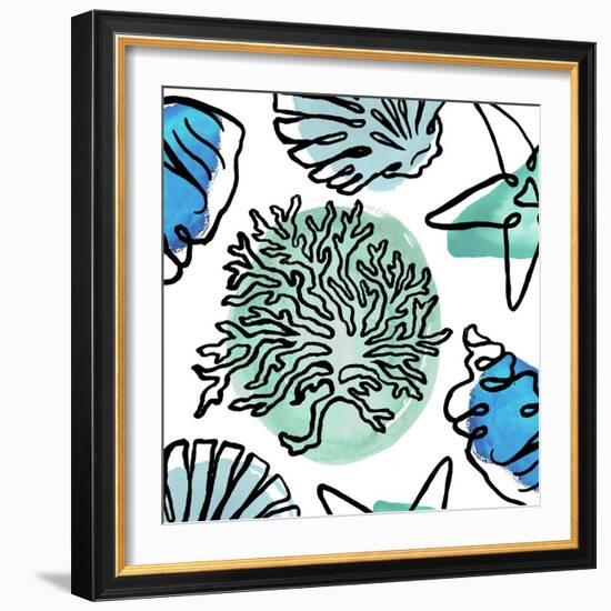 Coastal Contours Fusion IV-Elizabeth Medley-Framed Art Print