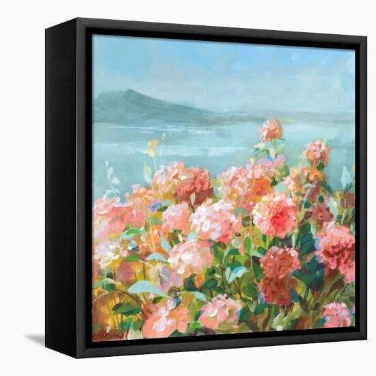Coastal Dahlias II-Danhui Nai-Framed Stretched Canvas