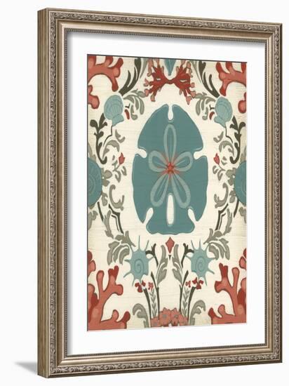 Coastal Damask II-Erica J. Vess-Framed Art Print