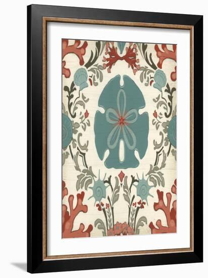 Coastal Damask II-Erica J. Vess-Framed Art Print