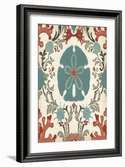 Coastal Damask II-Erica J. Vess-Framed Art Print