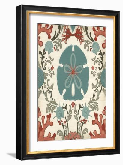 Coastal Damask II-Erica J. Vess-Framed Art Print