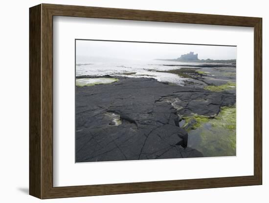 Coastal detail with a castle in the background-Natalie Tepper-Framed Photo