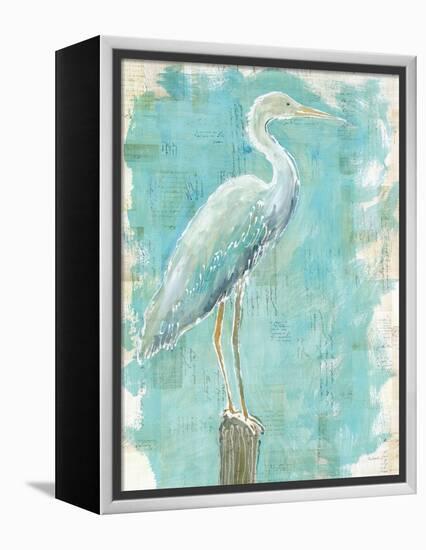 Coastal Egret I V2-Sue Schlabach-Framed Stretched Canvas