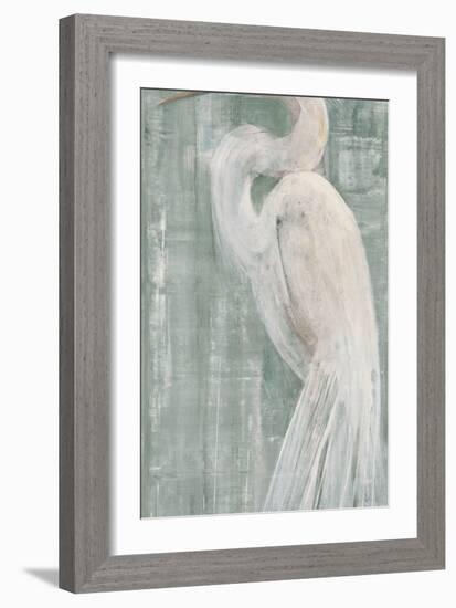 Coastal Egret II Green-Albena Hristova-Framed Art Print