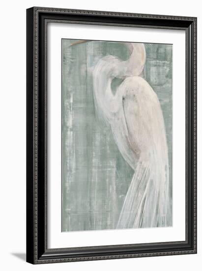 Coastal Egret II Green-Albena Hristova-Framed Art Print