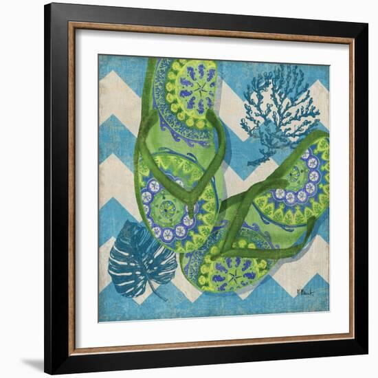 Coastal Flip Flops II-Paul Brent-Framed Art Print