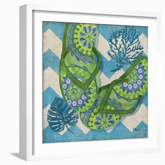 Coastal Flip Flops II-Paul Brent-Framed Art Print