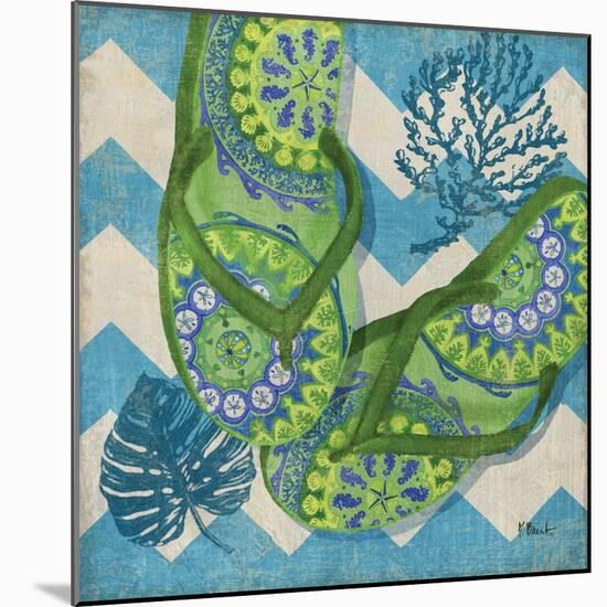 Coastal Flip Flops II-Paul Brent-Mounted Art Print