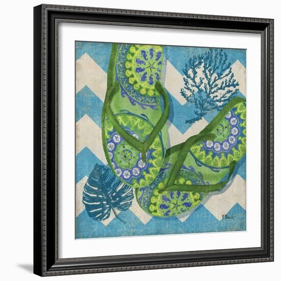 Coastal Flip Flops II-Paul Brent-Framed Art Print