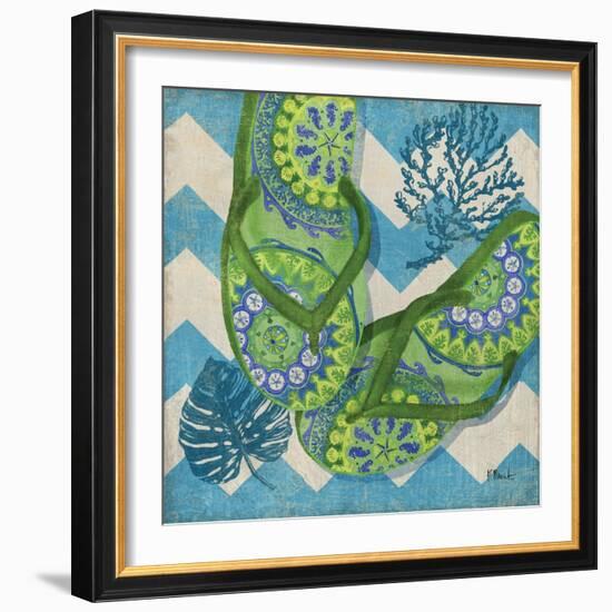 Coastal Flip Flops II-Paul Brent-Framed Art Print