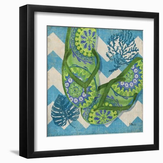 Coastal Flip Flops II-Paul Brent-Framed Art Print