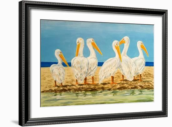 Coastal Flock II-Linda Baliko-Framed Art Print