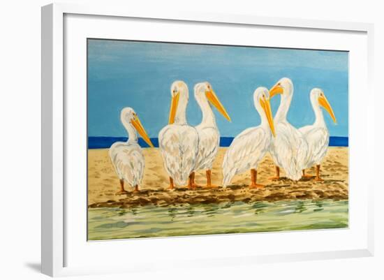 Coastal Flock II-Linda Baliko-Framed Art Print