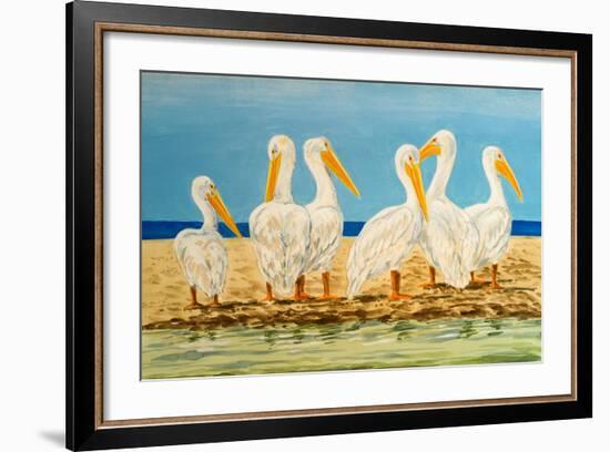 Coastal Flock II-Linda Baliko-Framed Art Print