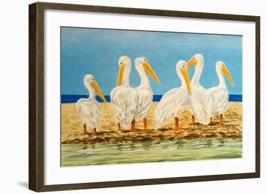 Coastal Flock II-Linda Baliko-Framed Art Print