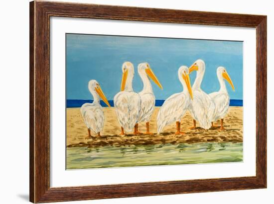 Coastal Flock II-Linda Baliko-Framed Art Print