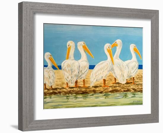 Coastal Flock II-Linda Baliko-Framed Art Print