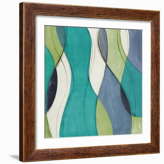 Coastal Greens Coalescence I-Lanie Loreth-Framed Art Print