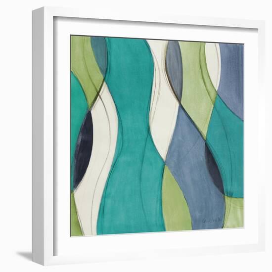 Coastal Greens Coalescence I-Lanie Loreth-Framed Art Print