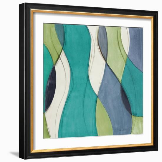 Coastal Greens Coalescence I-Lanie Loreth-Framed Art Print