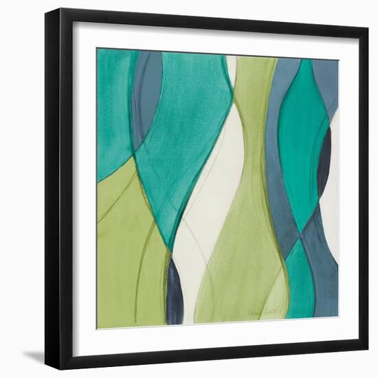 Coastal Greens Coalescence II-Lanie Loreth-Framed Art Print