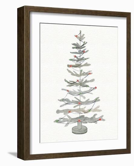 Coastal Holiday Tree II Red-Kathleen Parr McKenna-Framed Art Print