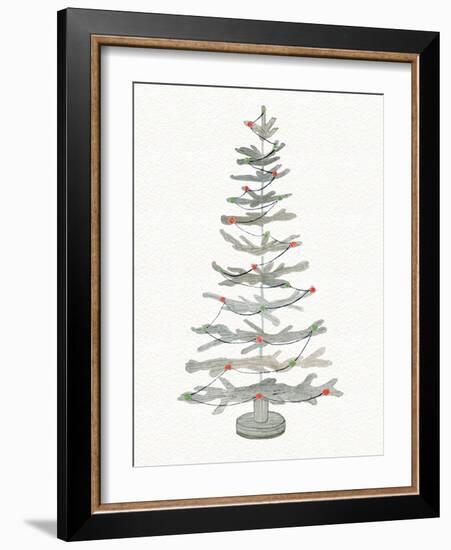 Coastal Holiday Tree II Red-Kathleen Parr McKenna-Framed Art Print